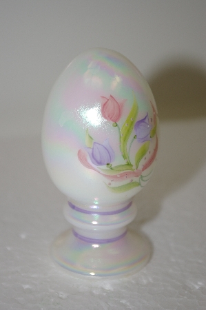 +MBA #11-112 "Opalescent Milk Glass Fenton Limited Edition Egg