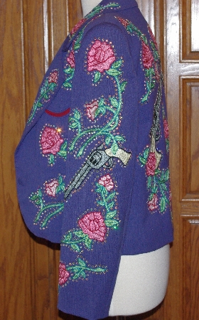 MBAJ #0386  "Rickrageous Purple "Guns & Roses" Blazer"