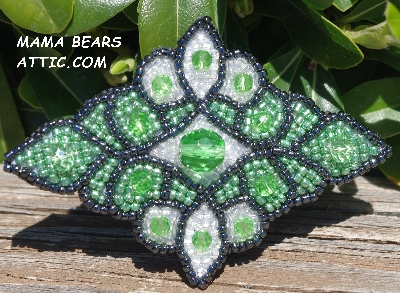 MBA #5617B-417  "Metallic Green & Clear Luster"
