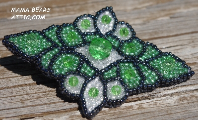 MBA #5617B-417  "Metallic Green & Clear Luster"