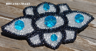 MBA #5617B-445  "Aqua Blue & Clear Luster"