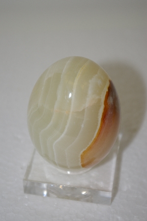 +MBA #11-065  Large Onyx Hand Carved & Polished Egg