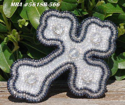 MBA #5618B-566  "Clear Crackle Glass & Clear Luster"