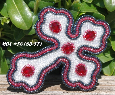 MBA #5618B-571  "Ruby Red & Clear Luster"