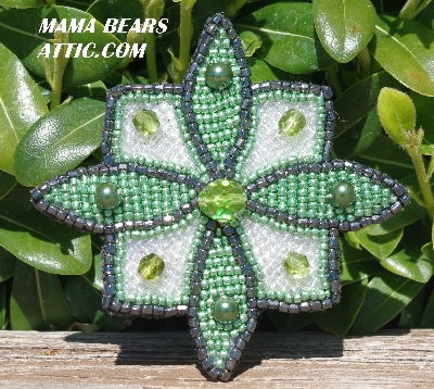 MBA #5619B-753  "Metallic Green & Clear Luster"