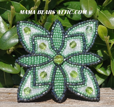 MBA #5619B-778  "Metallic Green & Clear Luster"