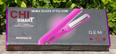 MBA #5622A-1174    "CHI Smart Gemz Rhodolite Pink Smart 3/4" Travel Hairstyling Iron"