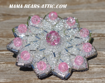 MBA #5620B-941  "Pink Crackle Glass  & Clear Luster"