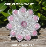 MBA #5620B-941  "Pink Crackle Glass  & Clear Luster"