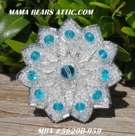 MBA #5620B-959  "Aqua Blue Crystal  & Clear Luster"
