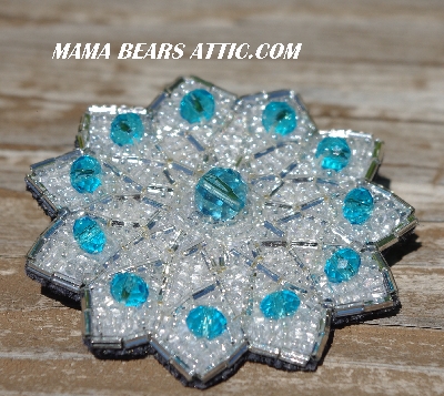 MBA #5620B-959  "Aqua Blue Crystal  & Clear Luster"