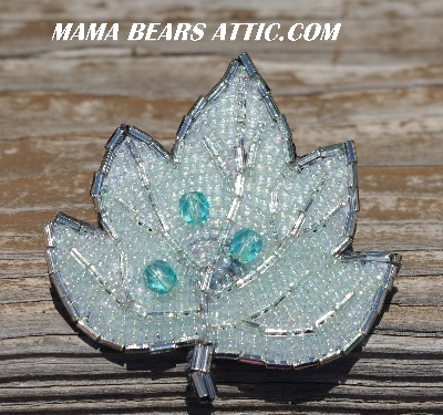 MBA #5621B-1121  "Pale AB Aqua Green & Silver"