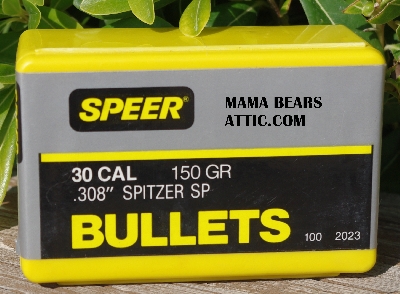 MBA #5624-1433  "1990's Speer #2023  (100) 30 CAL 150 GR .308 Spitzer SP"
