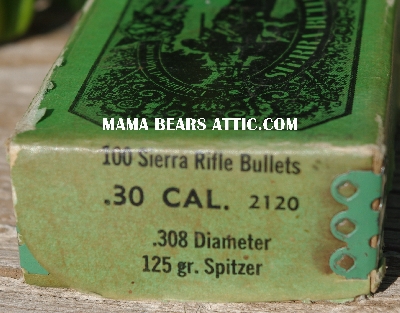 MBA #5624-1449   "Vintage Sierra (100) .30 Cal .308 Diameter 125 Grain Spitzer"