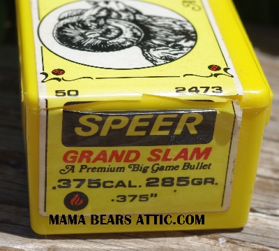 MBA #5624-1489   "1990's Speer Grand Slam (50) .375 Cal 285 Gr #2473"