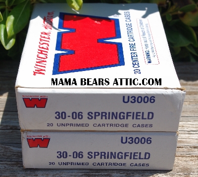 MBA #5625-1579   "1990's Winchester Western (2) Boxes Of 20 Center Fire Cartridge Cases 30-06 Springfield Un-primed #U3006"