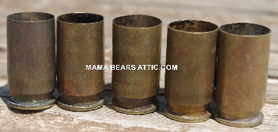 MBA #5627B-2132  "Vintage 1942 .45 Cal Set Of (5)  WCC 42 Brass Spent Shell Casings"