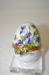 +MBA #11-249   1990's  Porceline "Rochard" Egg Shapped Trinket Box