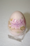 +MBA #11-209   1990's Pale Pink Hand Painted Porcelaine Egg