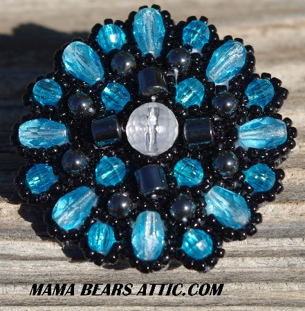 MBA #5628B-2523  "Aqua Blue & Black"