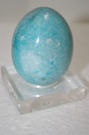 +MBA #11-387   1980's Blue Enhanced Marble Egg