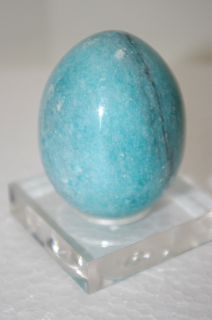 +MBA #11-387   1980's Blue Enhanced Marble Egg