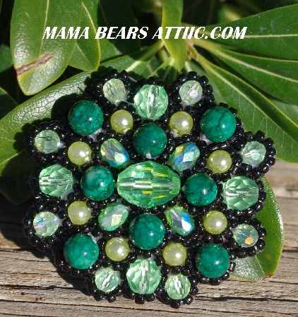 MBA #5629B-2689  "Multi Green & Black"