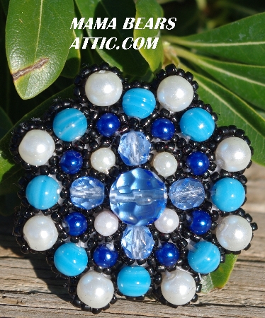 MBA #5629B-2714  "Multi Blue, White & Black"