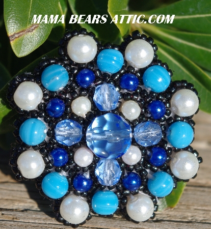 MBA #5629B-2714  "Multi Blue, White & Black"