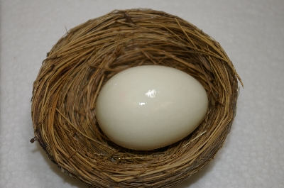 +MBA #11-393  Soild White Hand Cut & Polished Marble Egg