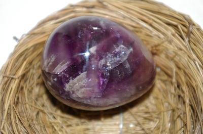 +MBA #11-395  Beautiful Amethyst Hand Cut & Polished Egg