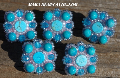 MBA #5630B-2915  "Turquoise Blue & Clear"