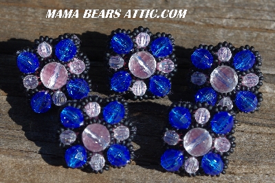 MBA #5630B-2920  "Royal Blue & Clear Set Of 5"