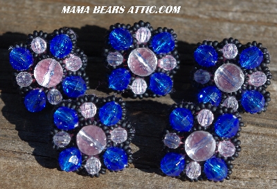 MBA #5630B-2920  "Royal Blue & Clear Set Of 5"