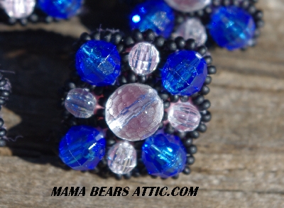 MBA #5630B-2920  "Royal Blue & Clear Set Of 5"