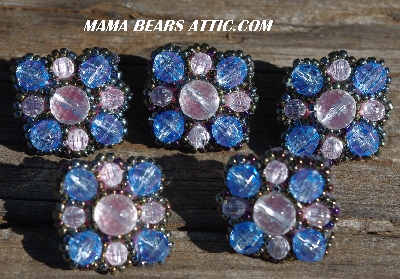 MBA #5630B-2942   "Light Blue & Clear Set Of 5"