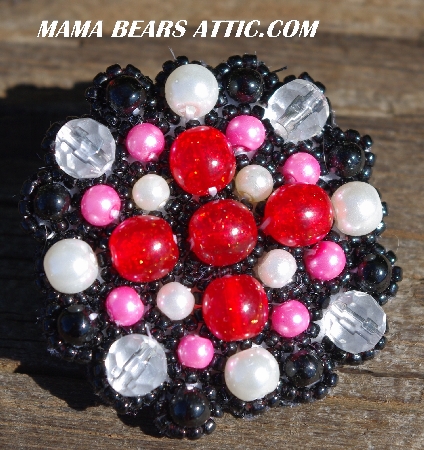 MBA #5630B-2864  "Black, White, Red & Pink"