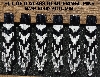 MBA #5631B-3412  "Black & White Set Of 6 Glass Bead Fringe Pins"