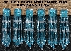 MBA #5631B-3391 "Aqua Blue Set Of 6 Glass Bead Fringe Pins"