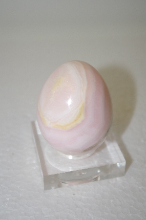 +MBA #1-184   1990's Beautiful Pink Hand Cut & Polished Gemstone Egg