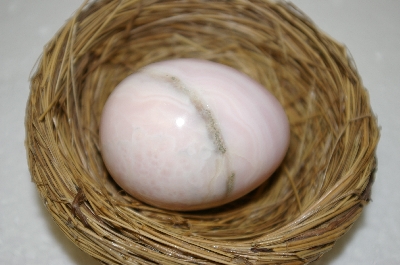 +MBA #1-184   1990's Beautiful Pink Hand Cut & Polished Gemstone Egg