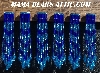 MBA #5633A-3638  "Blue Set Of 6 Glass Bead Fringe Pins"