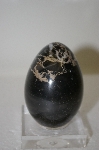 +MBA  #11-052  Black Marble Hand & Cut Polished Egg