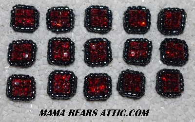 MBA #5656A-4886  "Metallic Grey & Ruby Red"  Set Of 15