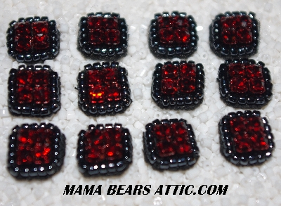 MBA #5656A-4886  "Metallic Grey & Ruby Red"  Set Of 15