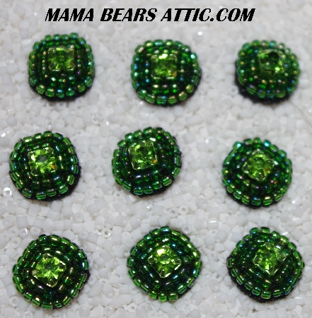 MBA #5656A-4640  "Luster Green & Peridot Green"  Set Of 15