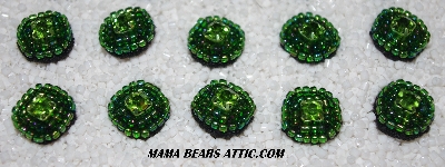 MBA #5656A-4640  "Luster Green & Peridot Green"  Set Of 15