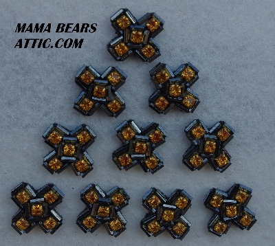 MBA #Extra #5246  "Metallic Grey & Gold" Set Of 10