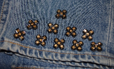 MBA #Extra #5246  "Metallic Grey & Gold" Set Of 10