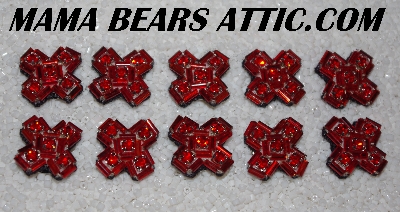 MBA #5656B-5187  "Red & Light Siam Red" Set Of 10